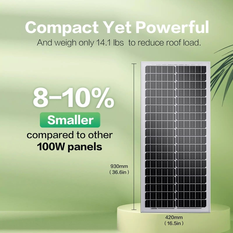 12v pannello solare 100w batteria caricabatterie Mono Home Off Grid RV Camper Barca Caravan