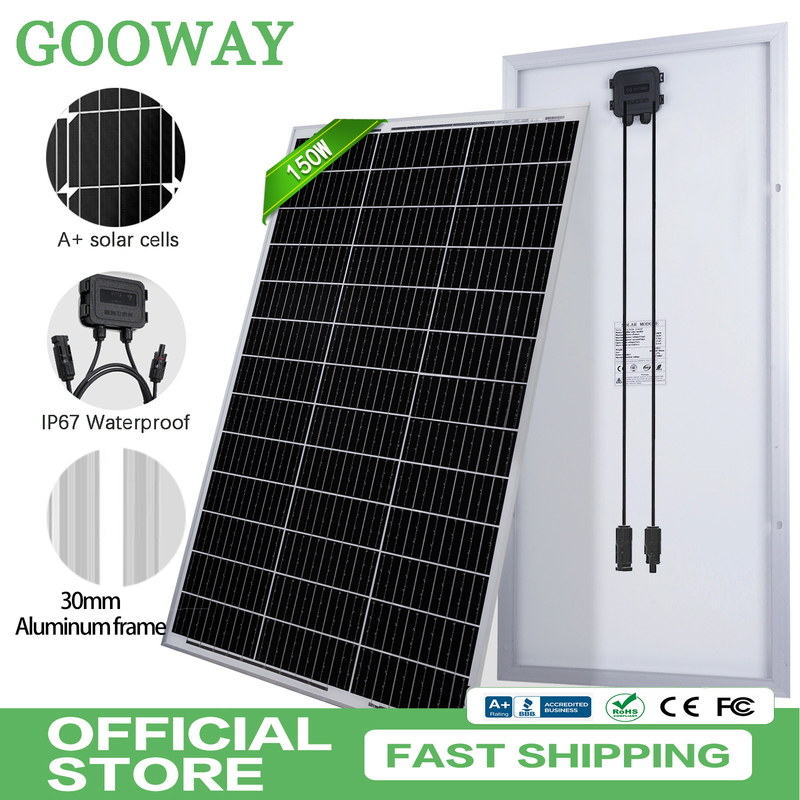 150w pannello solare 12v Mono Off Grid Power per RV Campervan Barca Caravan Campervan