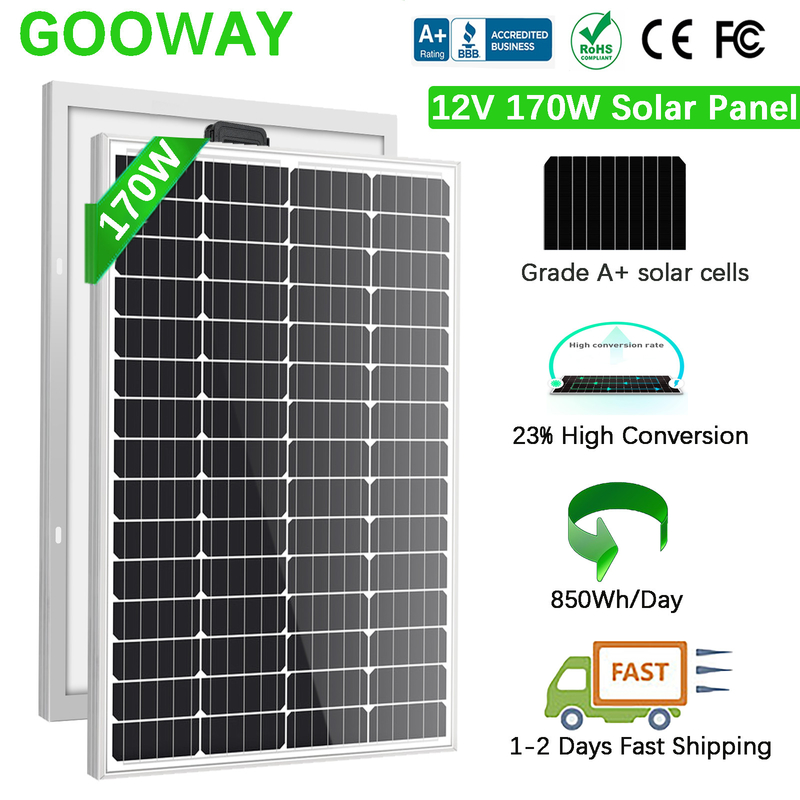170w 200w pannello solare 12v Mono Off Grid batteria caricabatterie per RV barca campeggio caravan