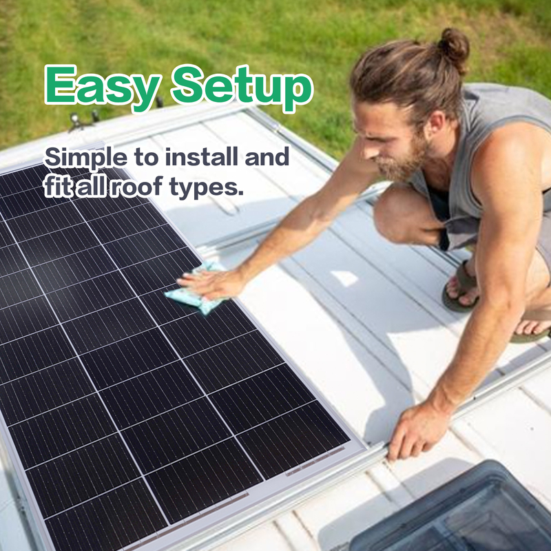 200w pannello solare 12v Mono Off Grid Power per RV Campervan Barca Caravan Campervan