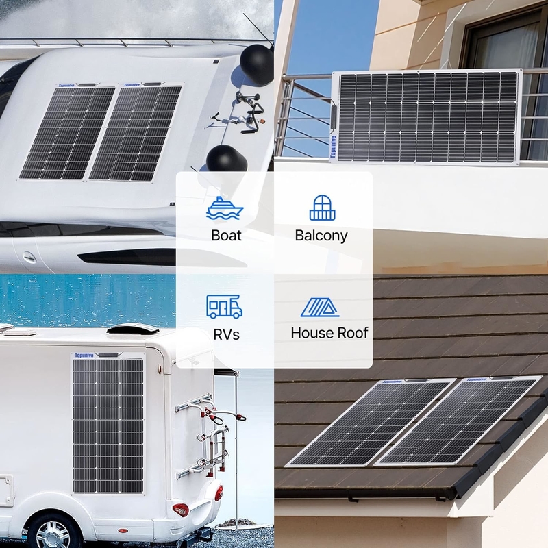 120w pannello solare flessibile 12v mono batteria per RV barca caravan marina camper